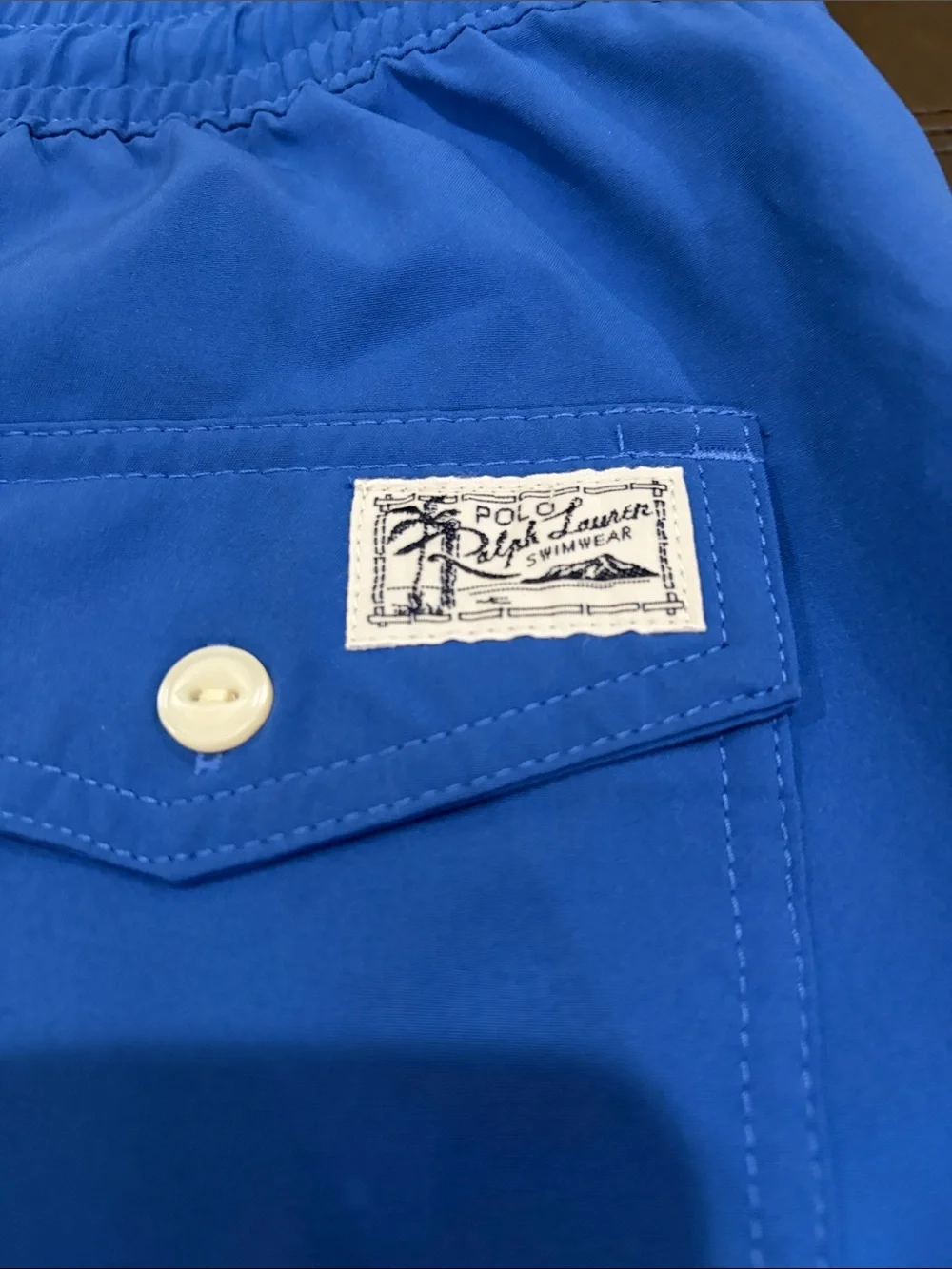 Polo by Ralph Lauren Bright Blue Athletic Swim Shorts with Drawstring